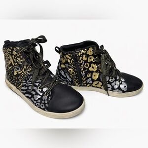 Skechers Metallic Animal Print High‑Top Sneakers